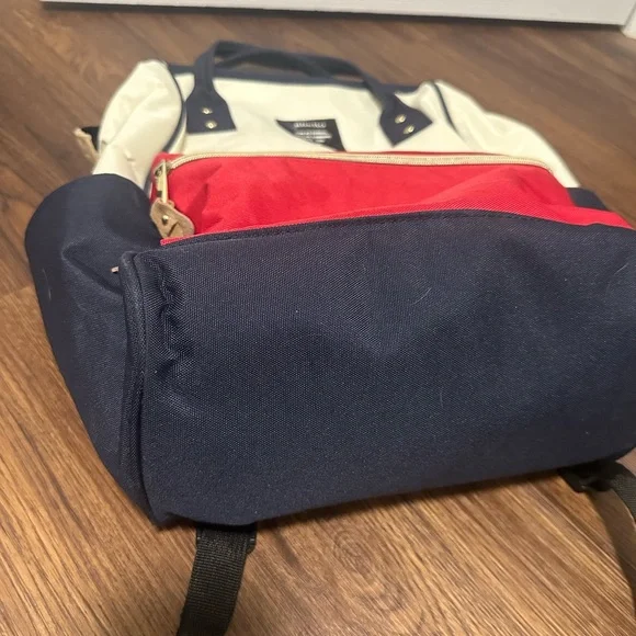 Anello Canvas Colorblock Backpack - Cream & Red - Picture 2 of 5